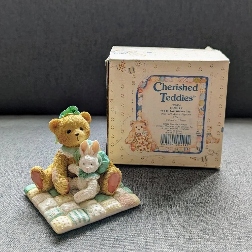 Bear Figurine Cherished Teddies Camille I'd be Lost Without You 1991 Vintage